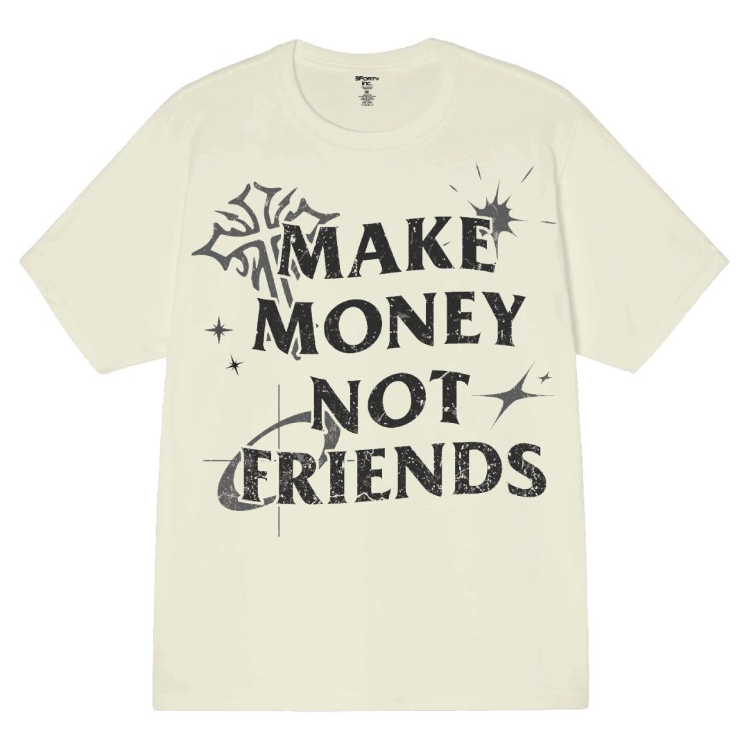 Men's Natural 100% Cotton Tee  - Make Money