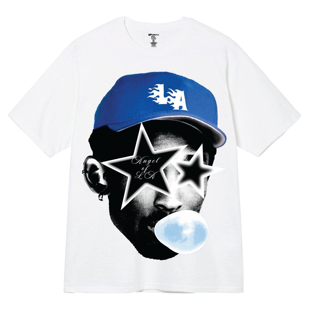 Men's White 100% Cotton Tee  - Star Eyes