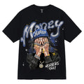 Men's Black 100% Cotton Tee  - Money Maker