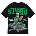 Men's Black 100% Cotton Tee  - Speed Maker