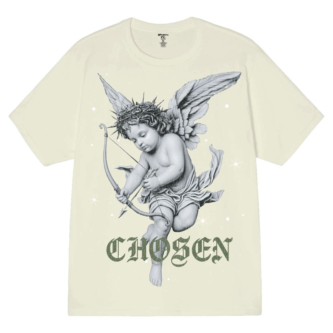 Men's Natural 100% Cotton Tee  - Cherub Chosen