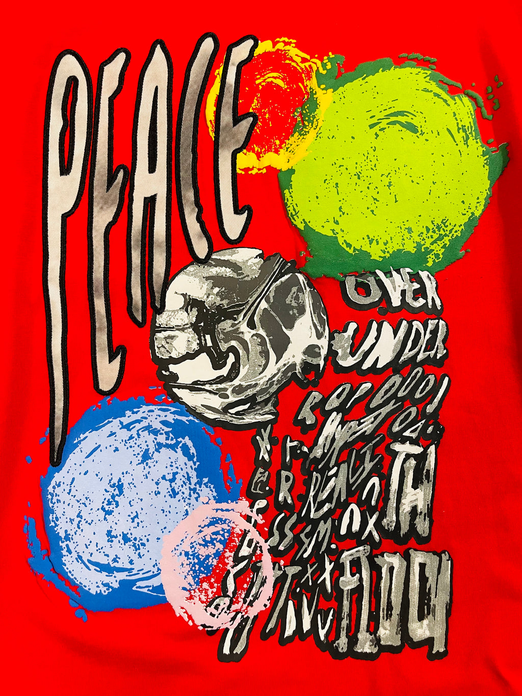 Peace Long Sleeve Tee In Red