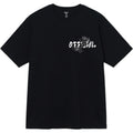 Black t-shirt with 'OFFICIAL' text and floral design on a white background
