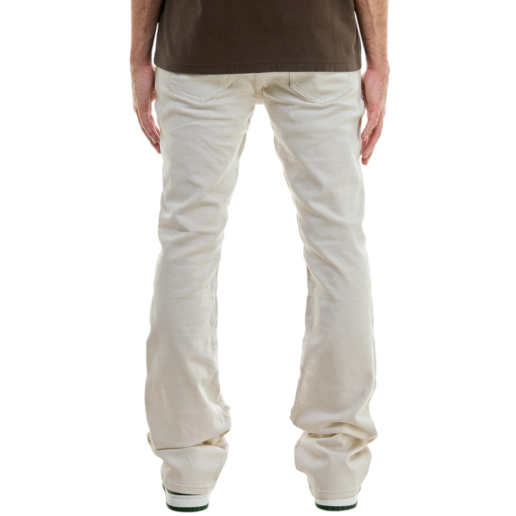 Men's Paneled Stacked Denim In Cream