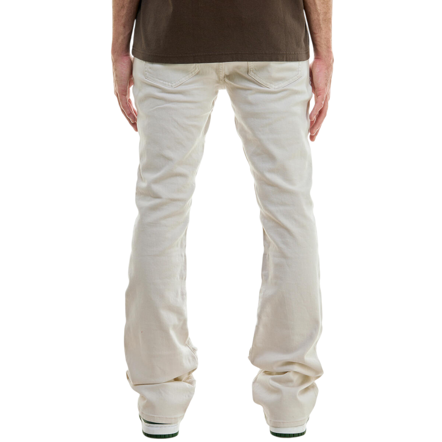 Men's Paneled Stacked Denim In Cream