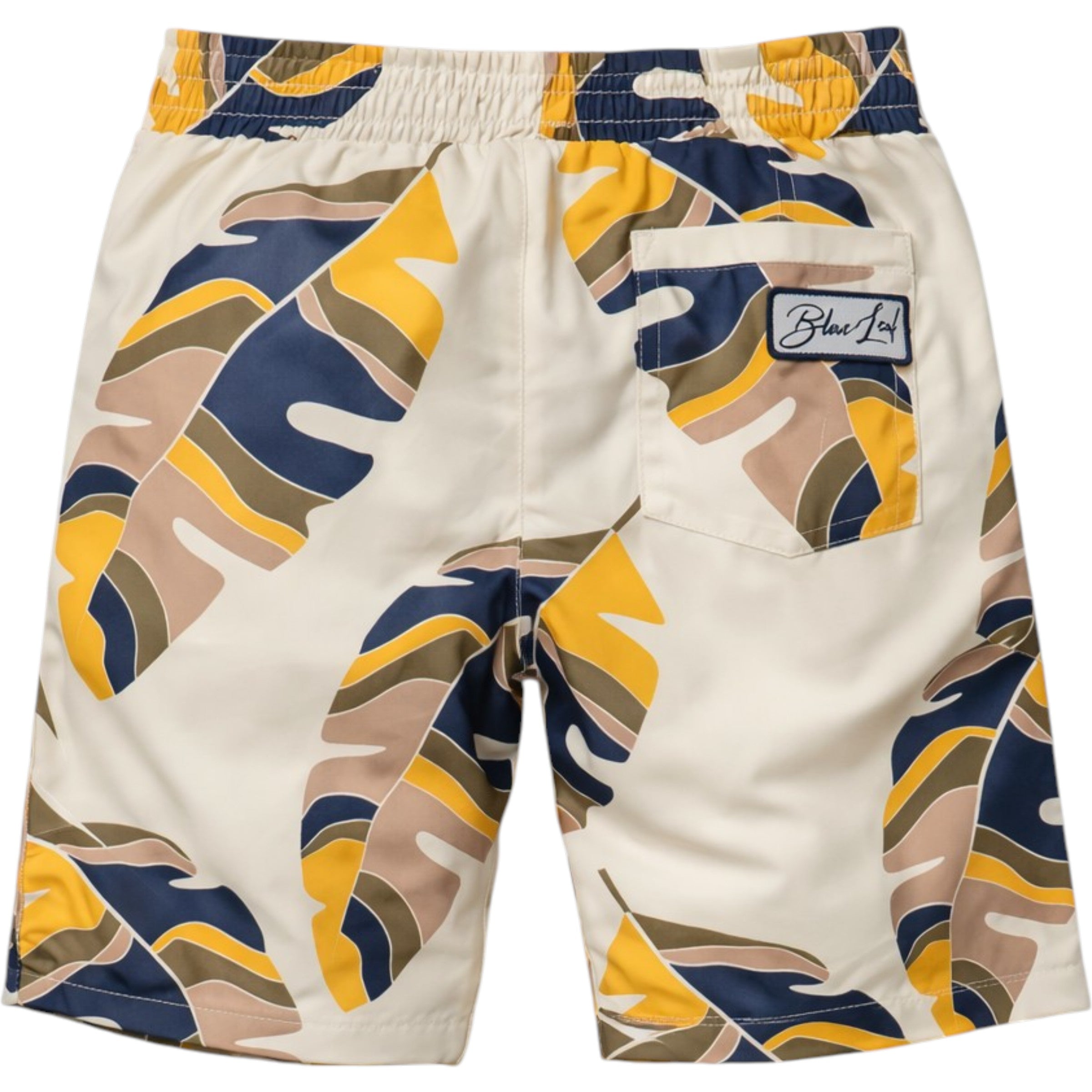 Colorful patterned nylon shorts on a white background cropped tee stacked jeans comfortable shorts