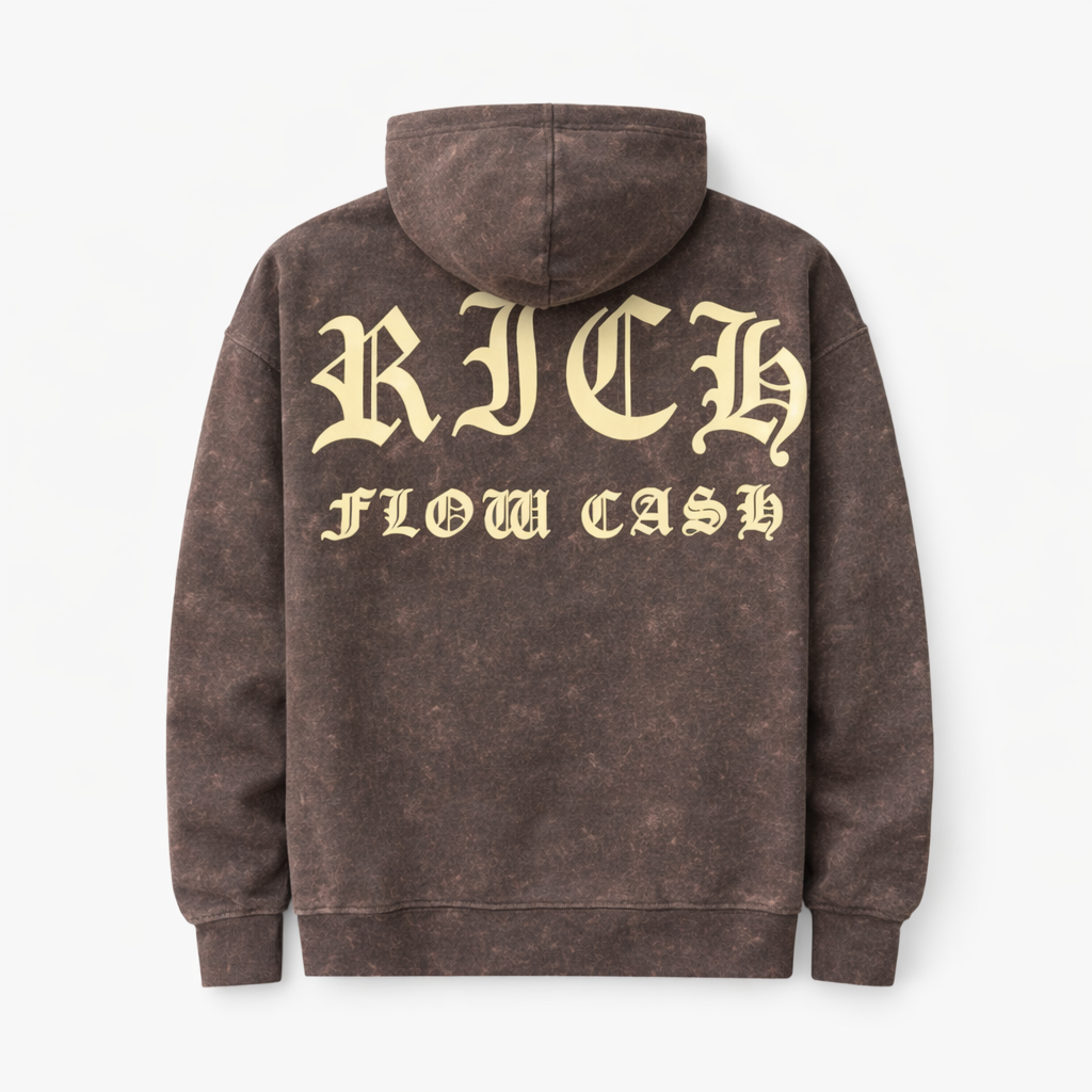 Rebel Minds 'Cash Flow' Hoodie (Rust) 152-347