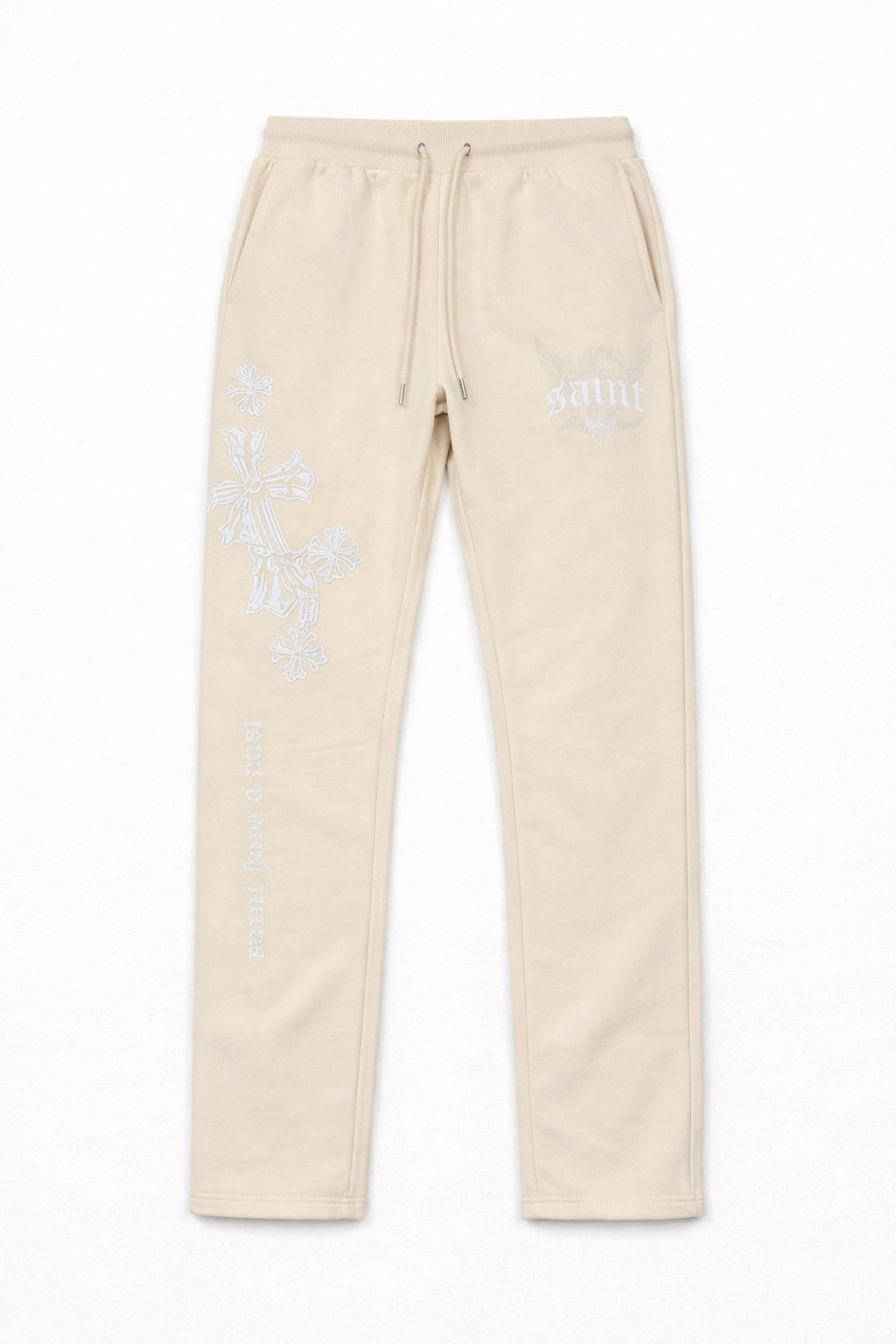 Men's Stacked Sweatpants Every Saint Has a Past In Khaki