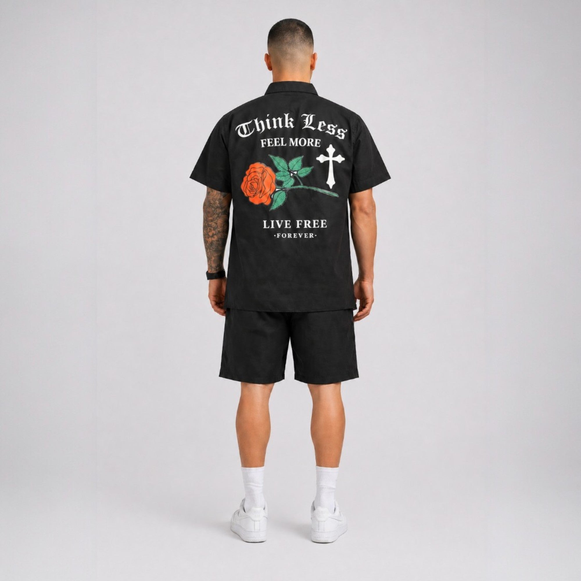 Men's Follow Your Heart Woven Shirt In Black