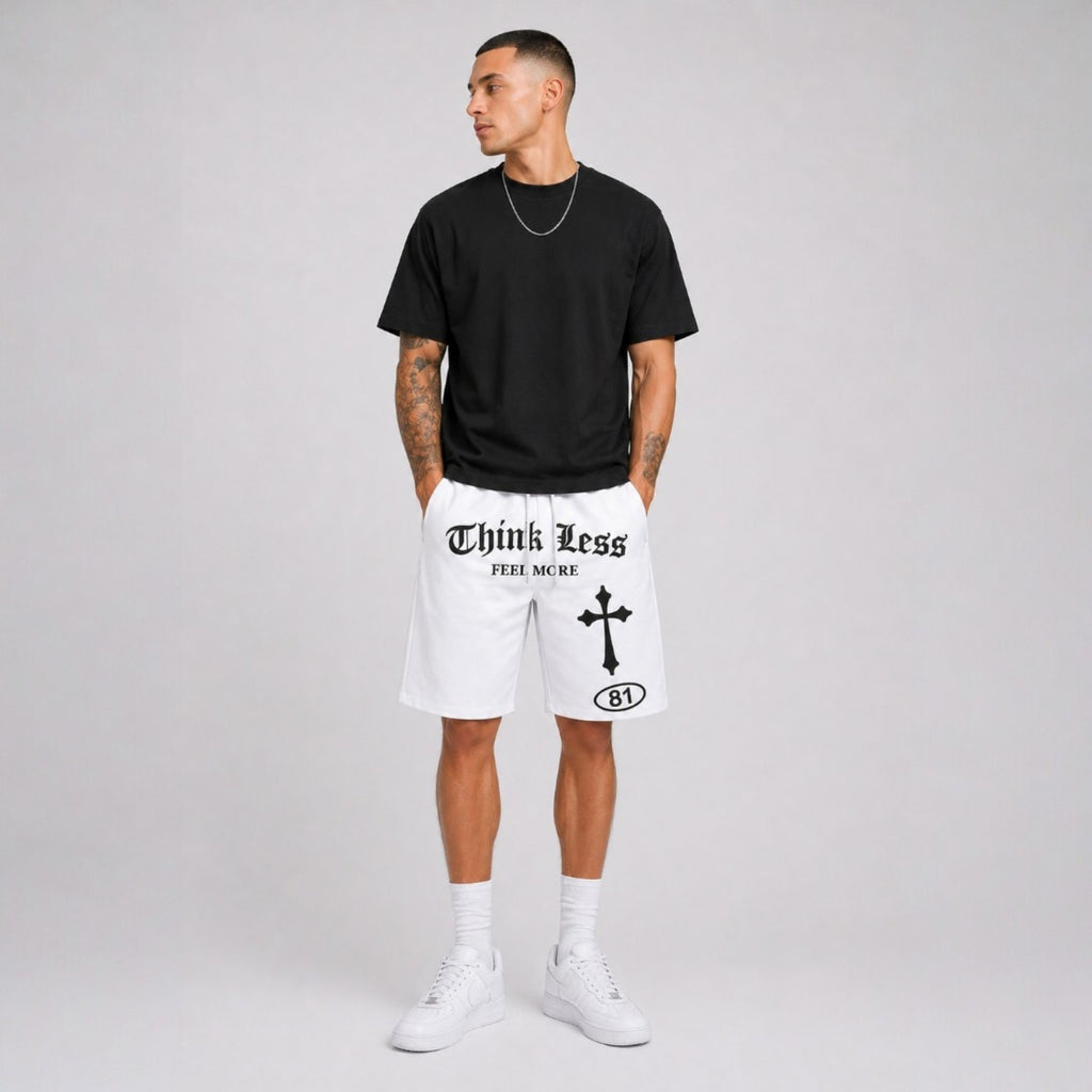 Men's Follow Your Heart Woven Shorts In White