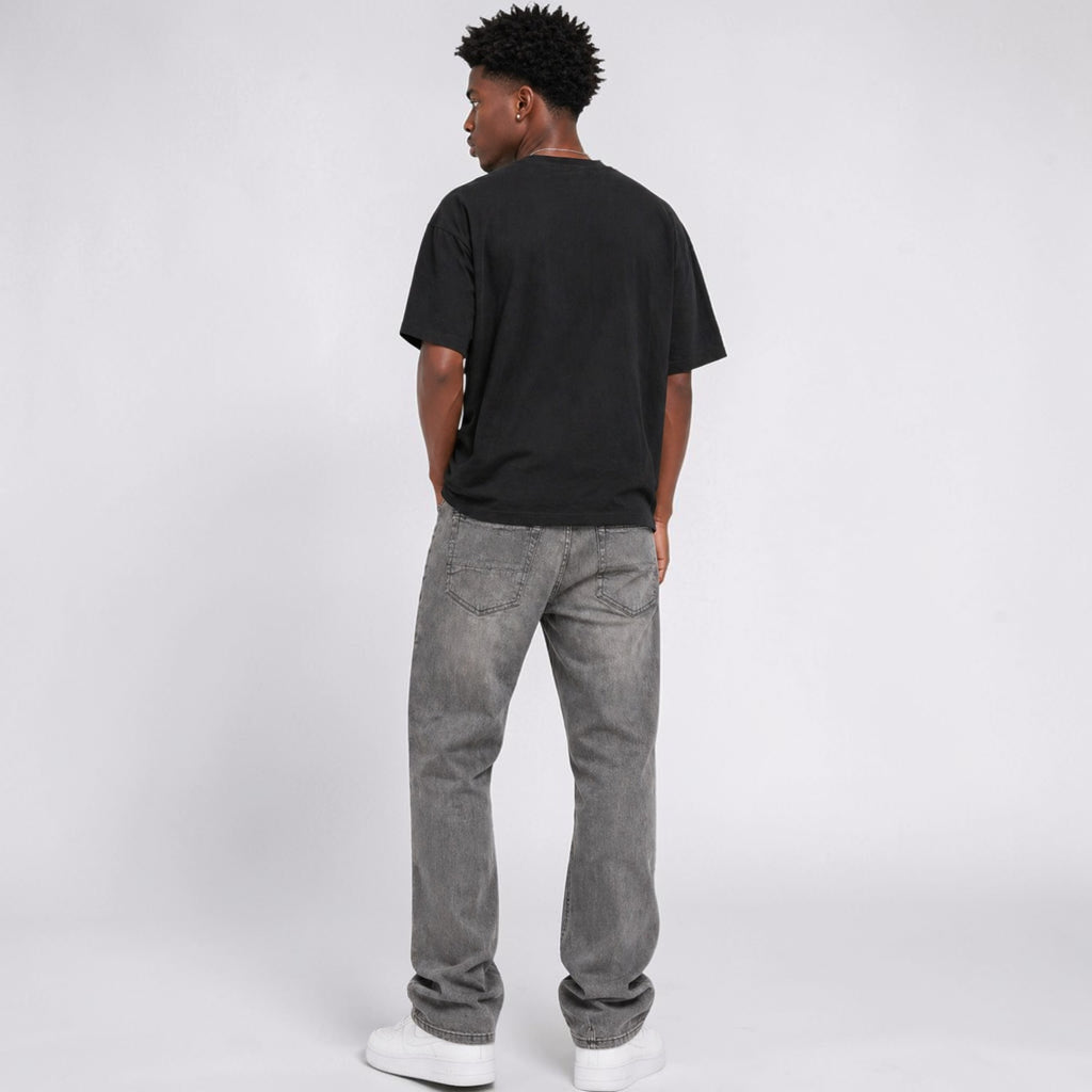 Men's Relax fit washed denim in Grey