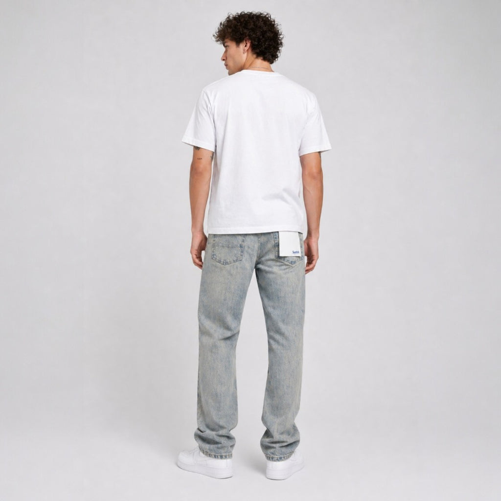Men's Relax fit washed denim in Sand