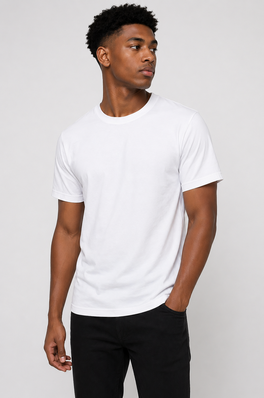 Men's White Tee Essential 100% Soft Spun Cotton