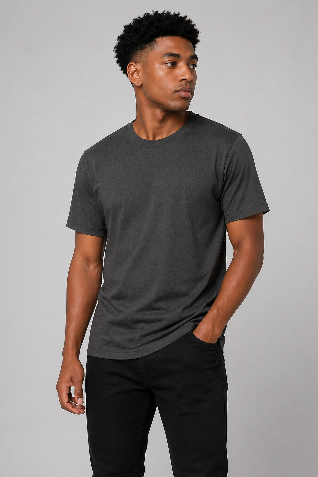 Men's Charcoal Tee Essential 100% Soft Spun Cotton