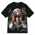 Men's Black 100% Cotton Tee  - Diamond Ski