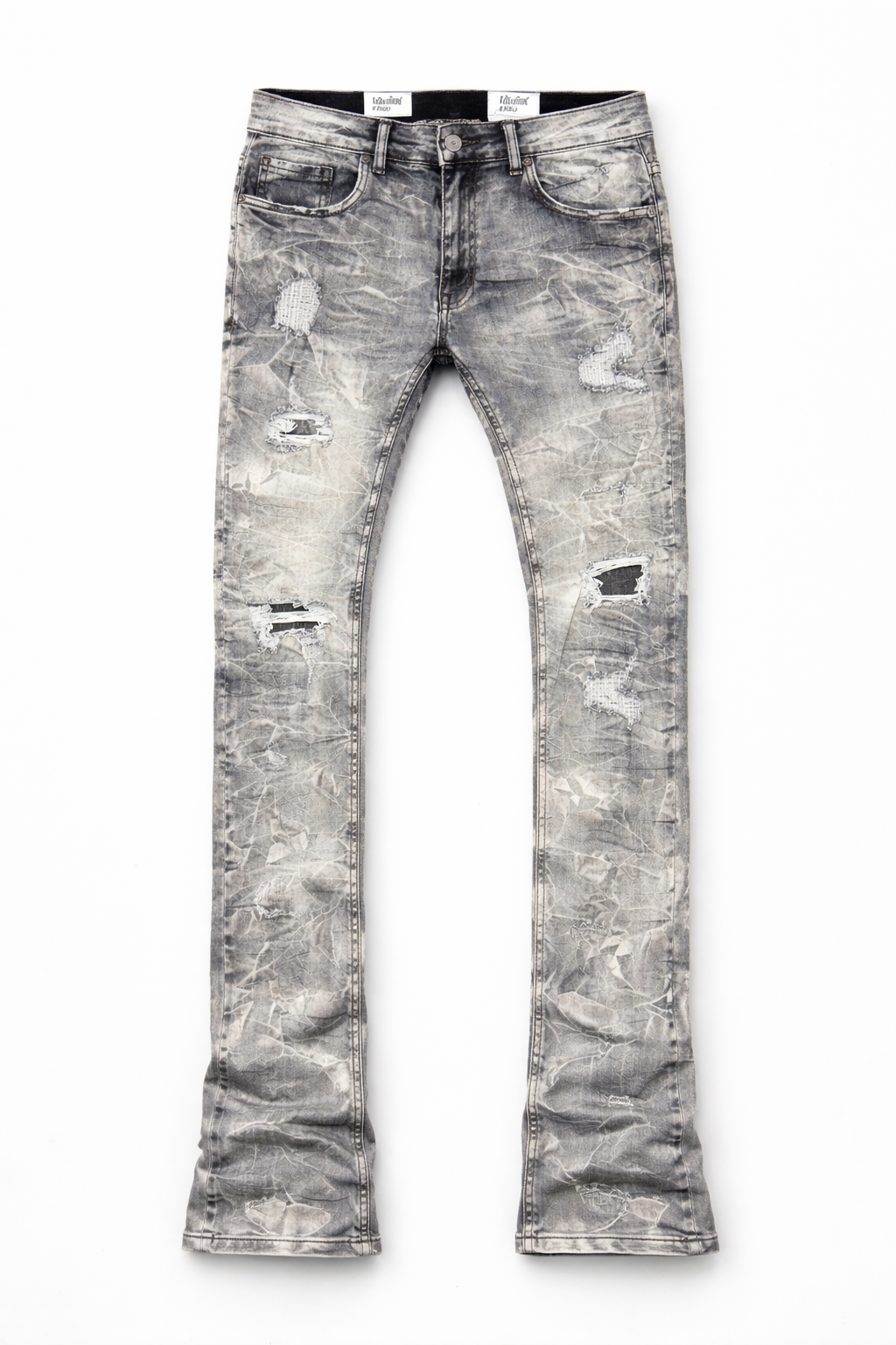 Men's Stacked Explosion Denim In Washed Black