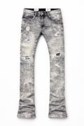 Men's Stacked Explosion Denim In Washed Black