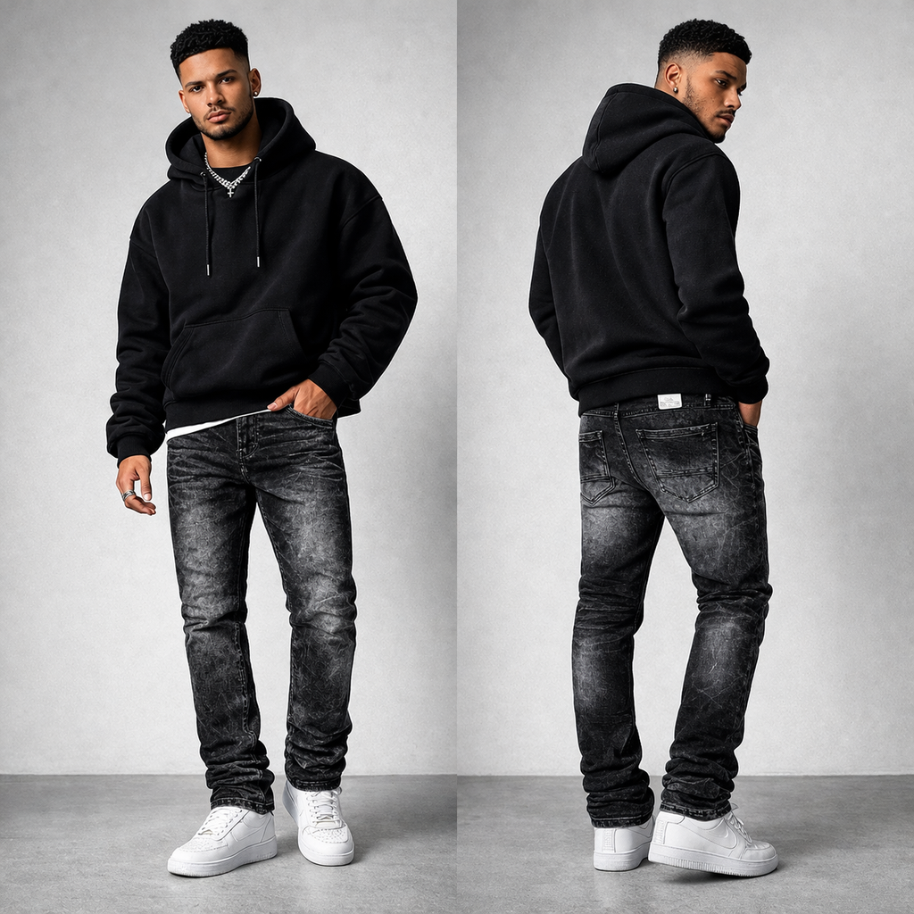 Men's Slim Fit Sean Denim Plain In Vintage Black