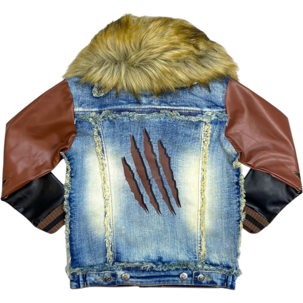 Elite Denim Kids Denim Jacket (Mocha) 645 T1-JR K/YB
