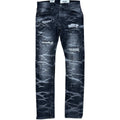 Distressed black jeans on a white background Evolution 'Rip & Repair' Legacy Denim (Washed Black) EV-330207