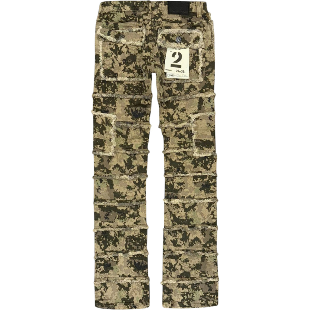 Camouflage pants with digital pattern on a white background FWRD 'Static Layer' Stacked Denim (Digi Camo) FW-330044