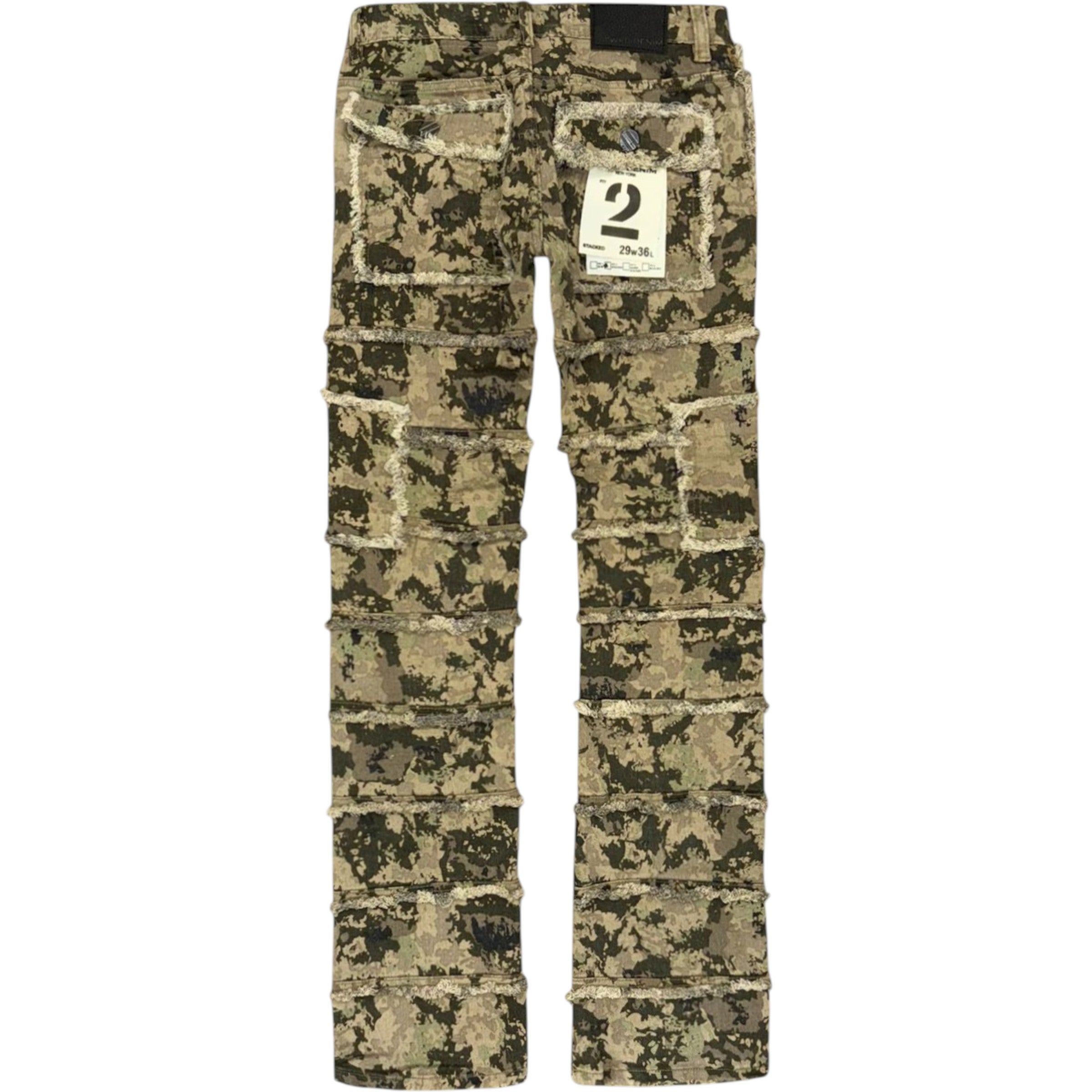 Camouflage pants with digital pattern on a white background FWRD 'Static Layer' Stacked Denim (Digi Camo) FW-330044