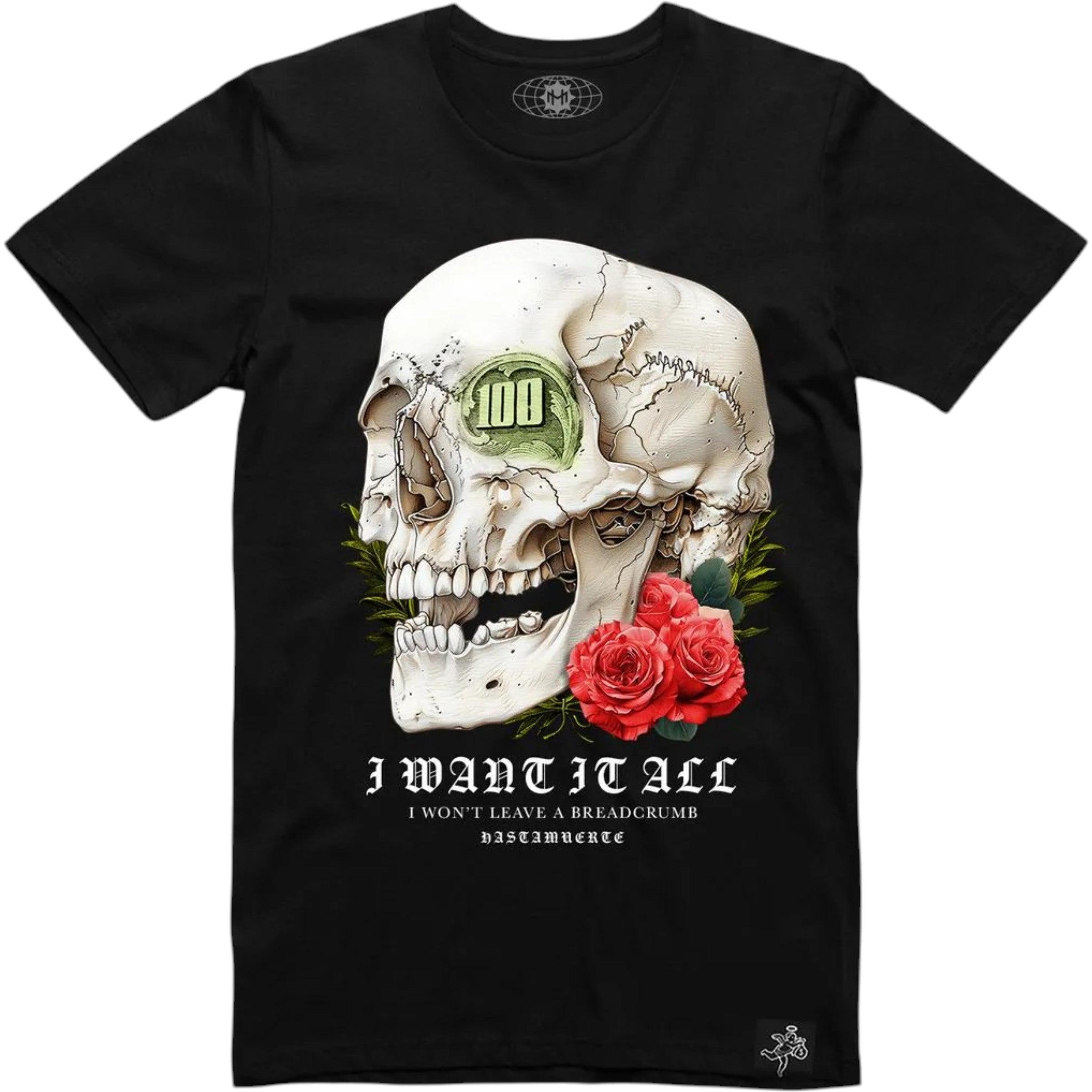 Dollar Eye Skull Tee In Black