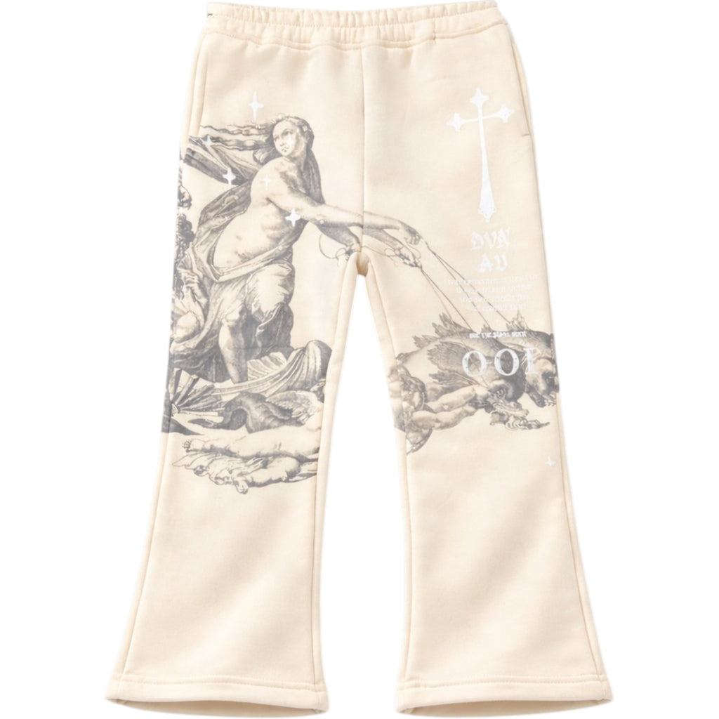 Kids Divine Stacked Joggers Ivory