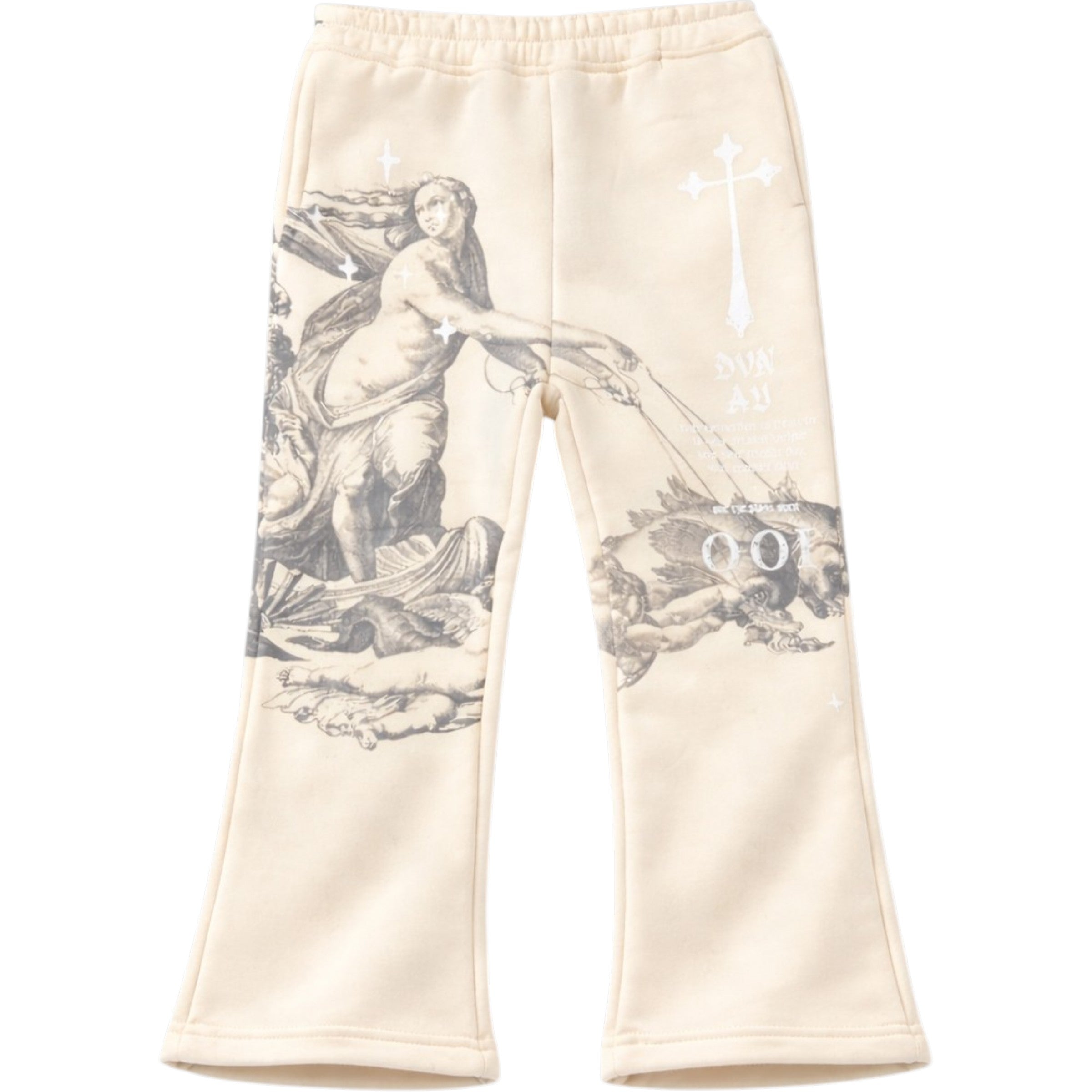 Kids Divine Stacked Joggers Ivory