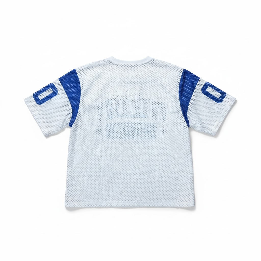 Men’s cropped Mesh T-shirt Jersy in White