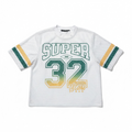 Men’s cropped Mesh T-shirt Jersy in Cream