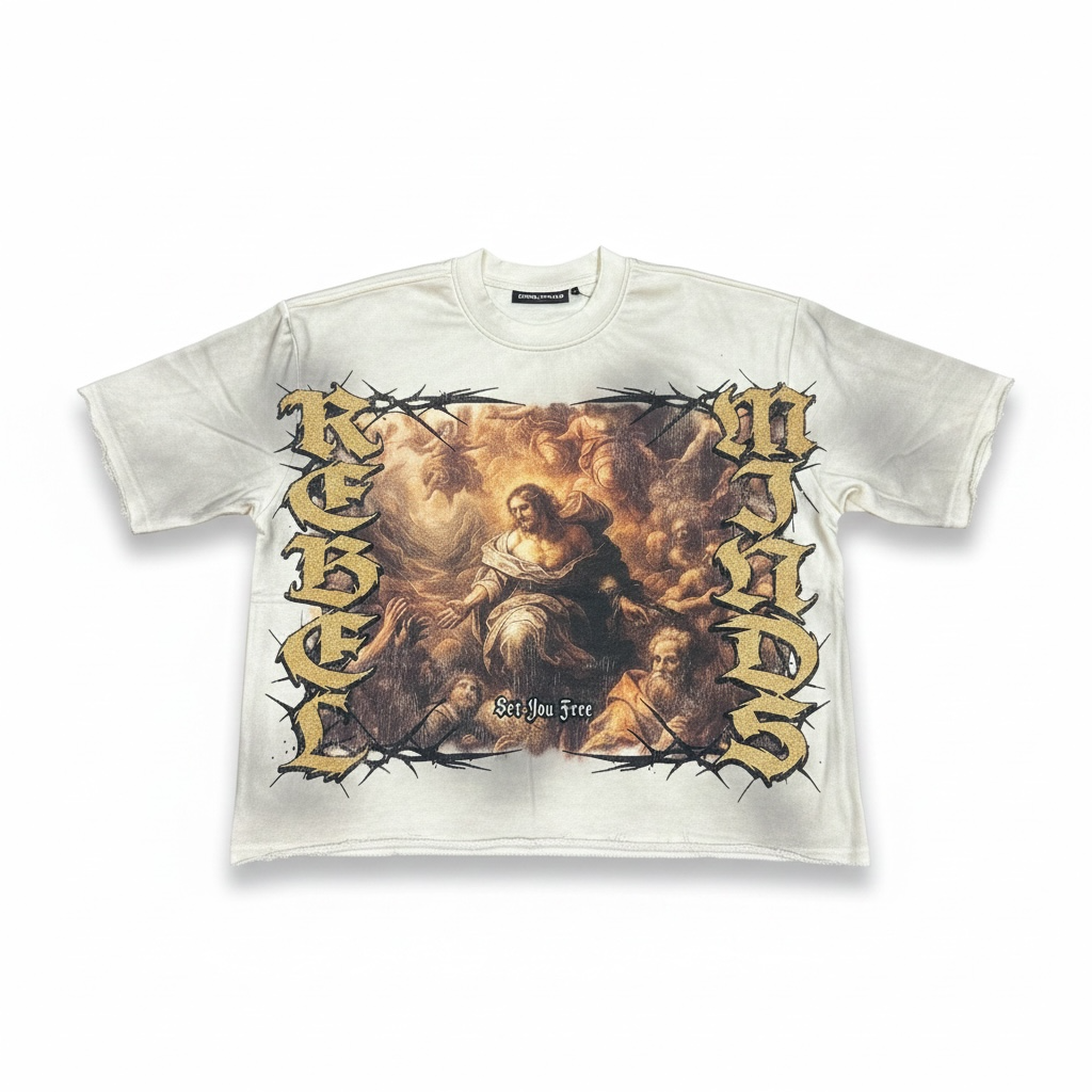 Men's Set You Free Cropped T-Shirt In Cream