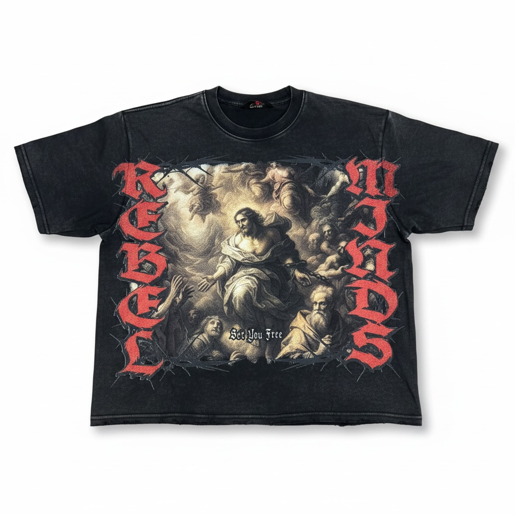 Men's Set You Free' Cropped T-Shirt In Black