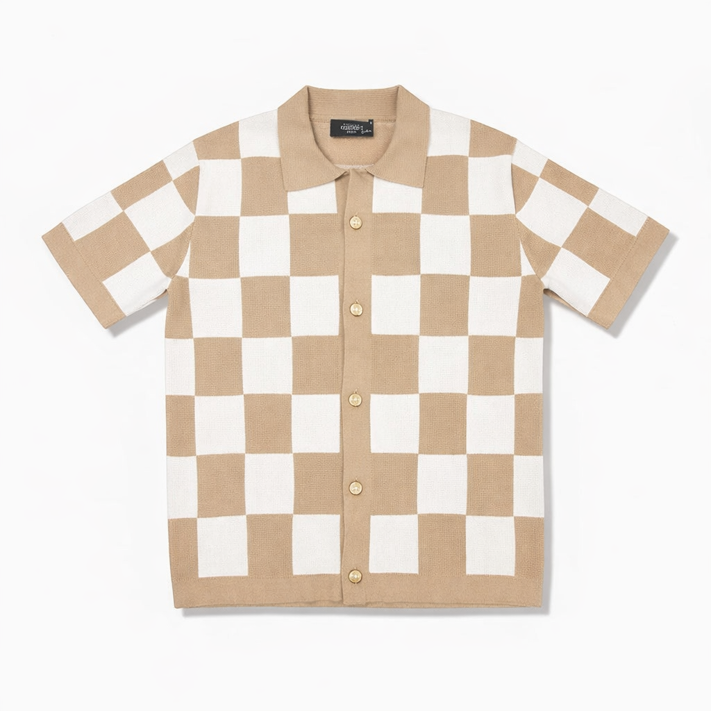 Men's 'Knited' Tee in Beige