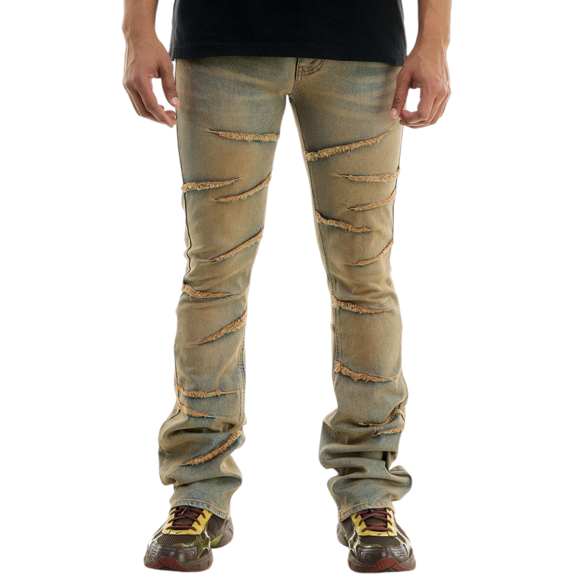 KDNK Raw Edge Skinny Flare Denim KND4602 (T.M.Blue)