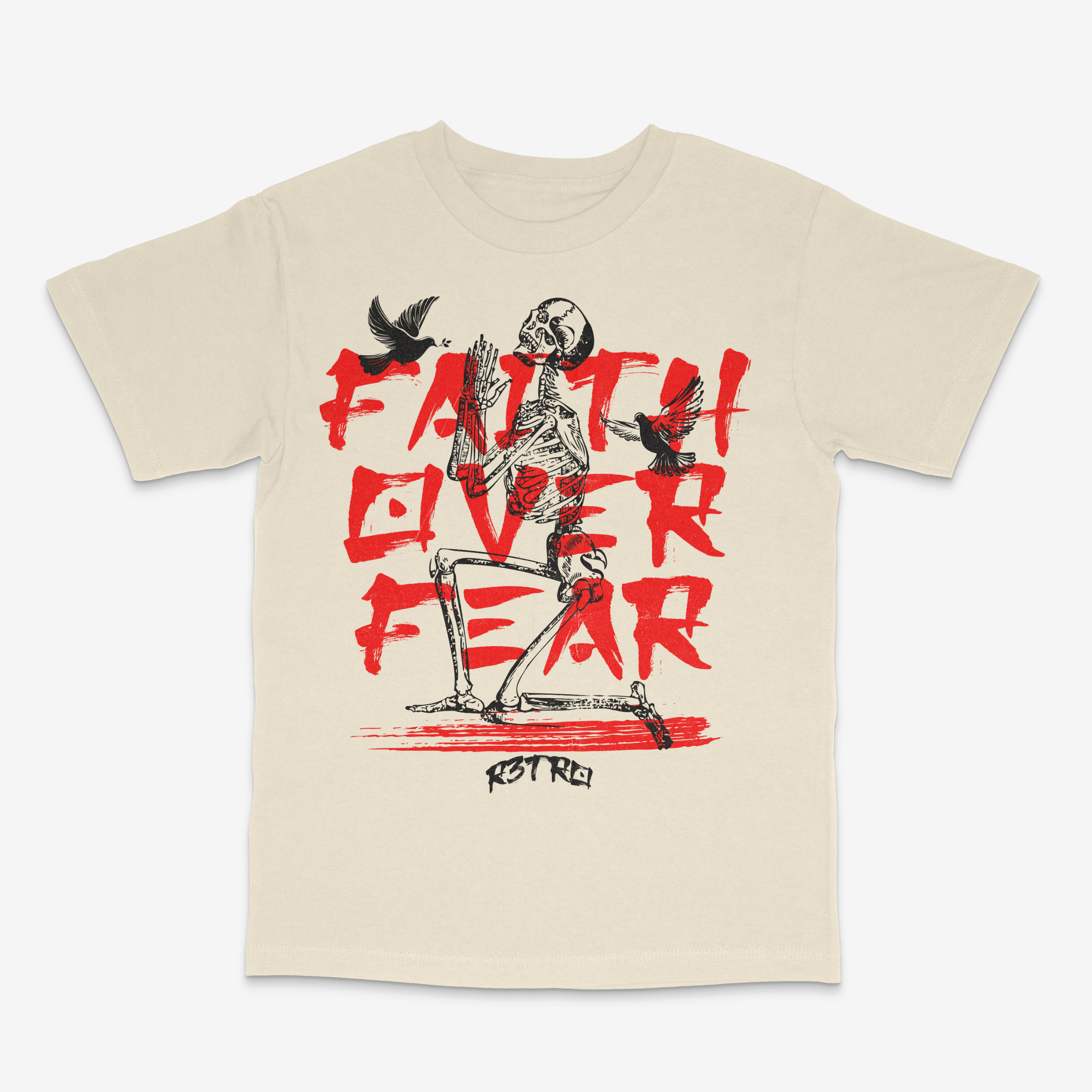 R3tro World Faith Over Fear Tee