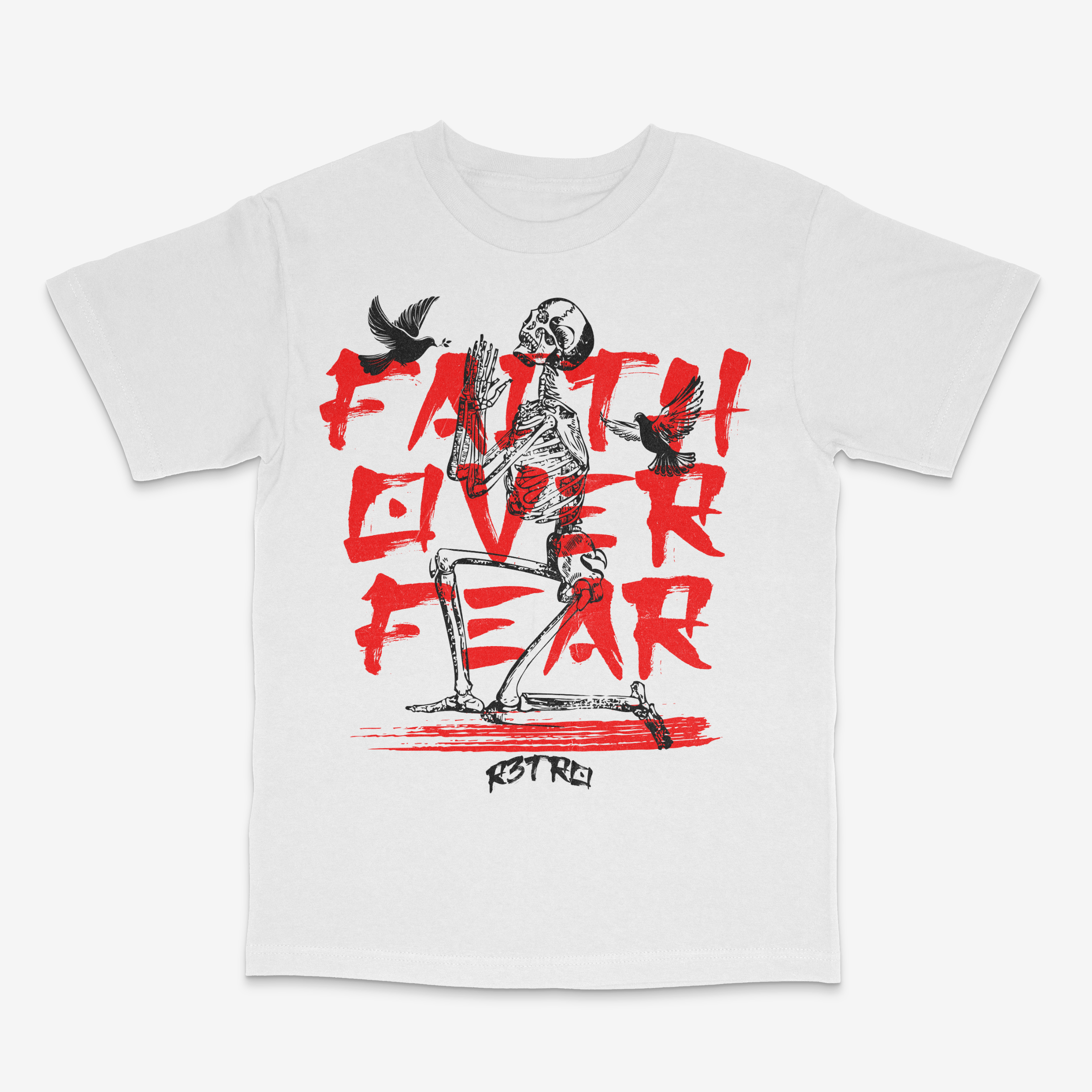 R3tro World Faith Over Fear Tee