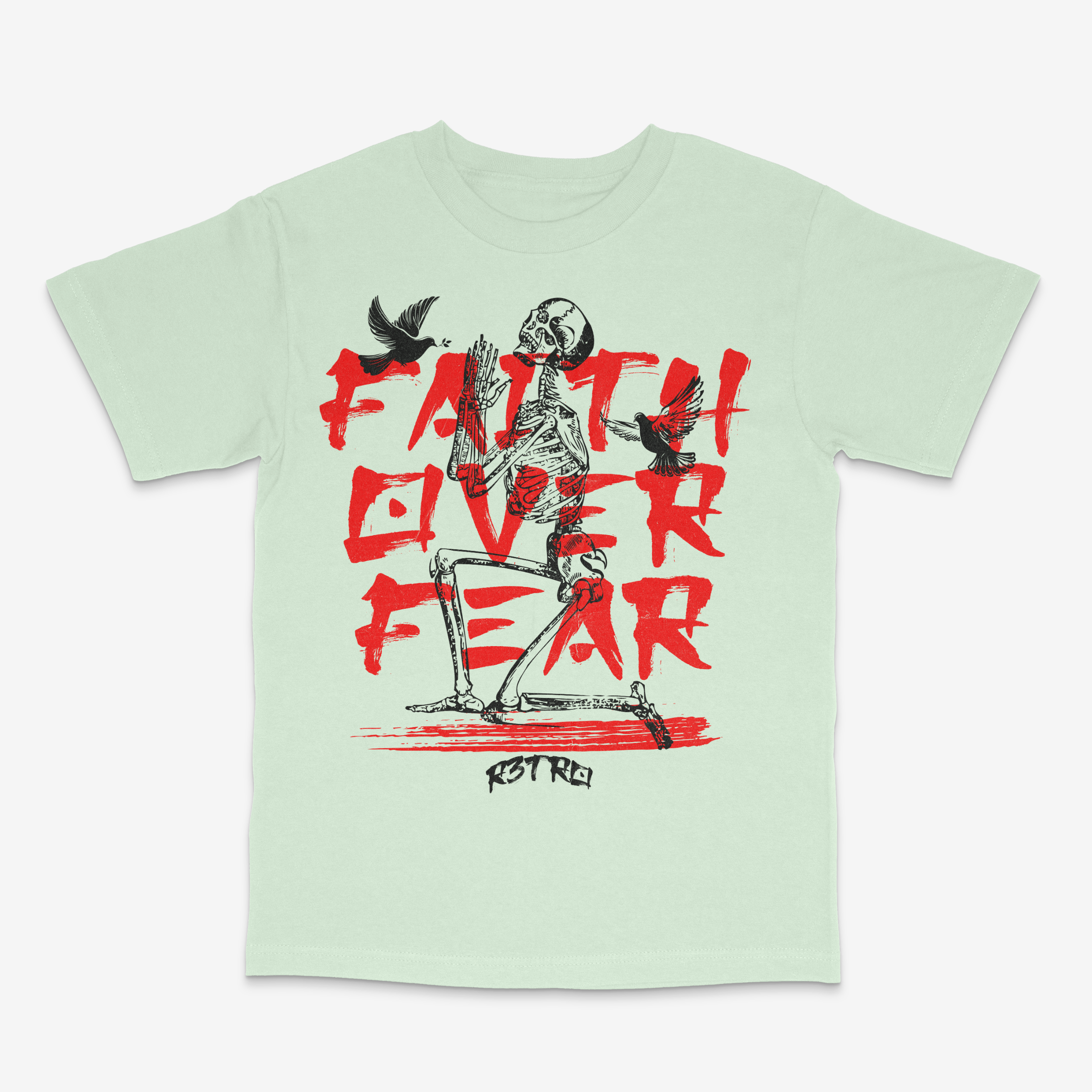 R3tro World Faith Over Fear Tee