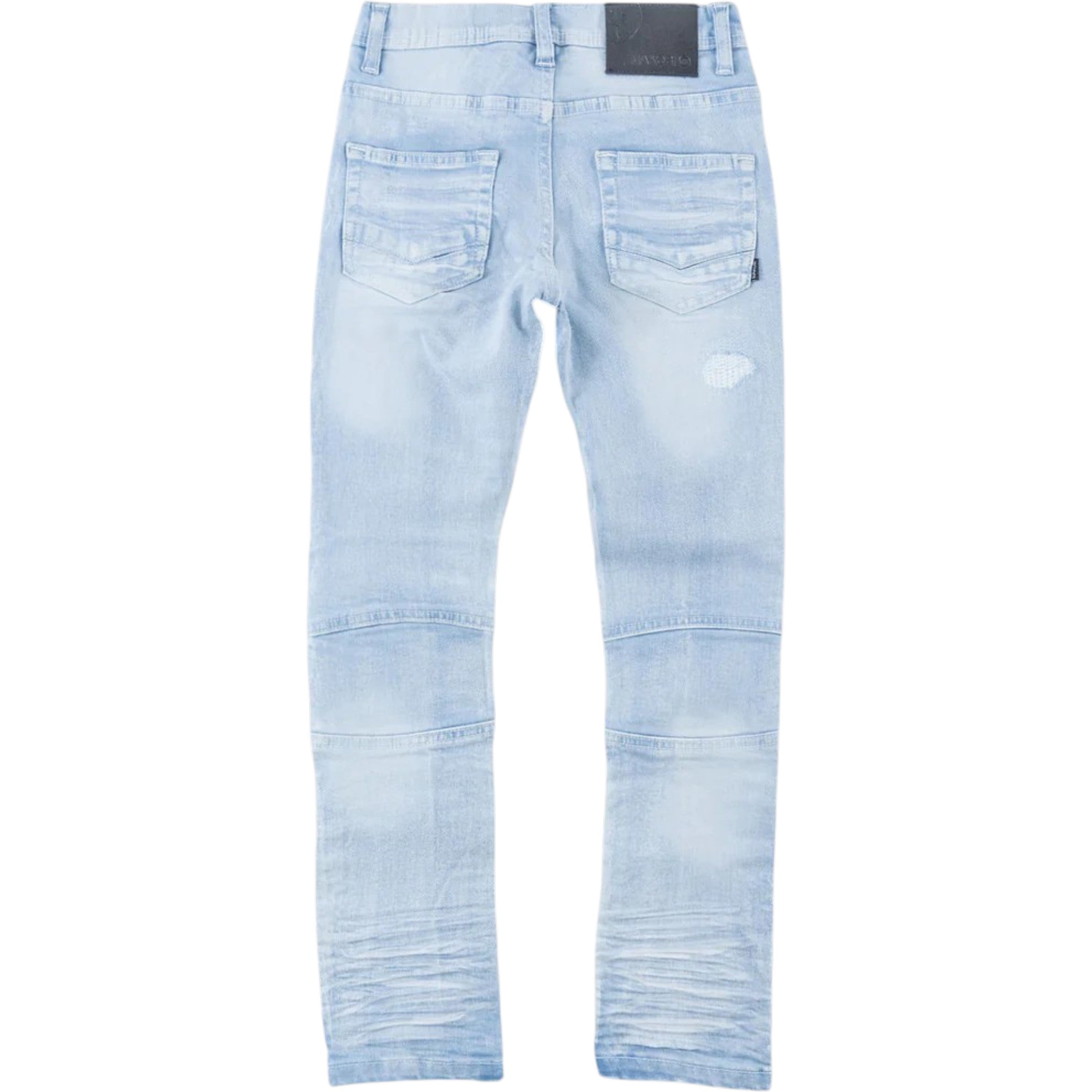 Kids Slim Fit Rick Biker Denim Light Wash