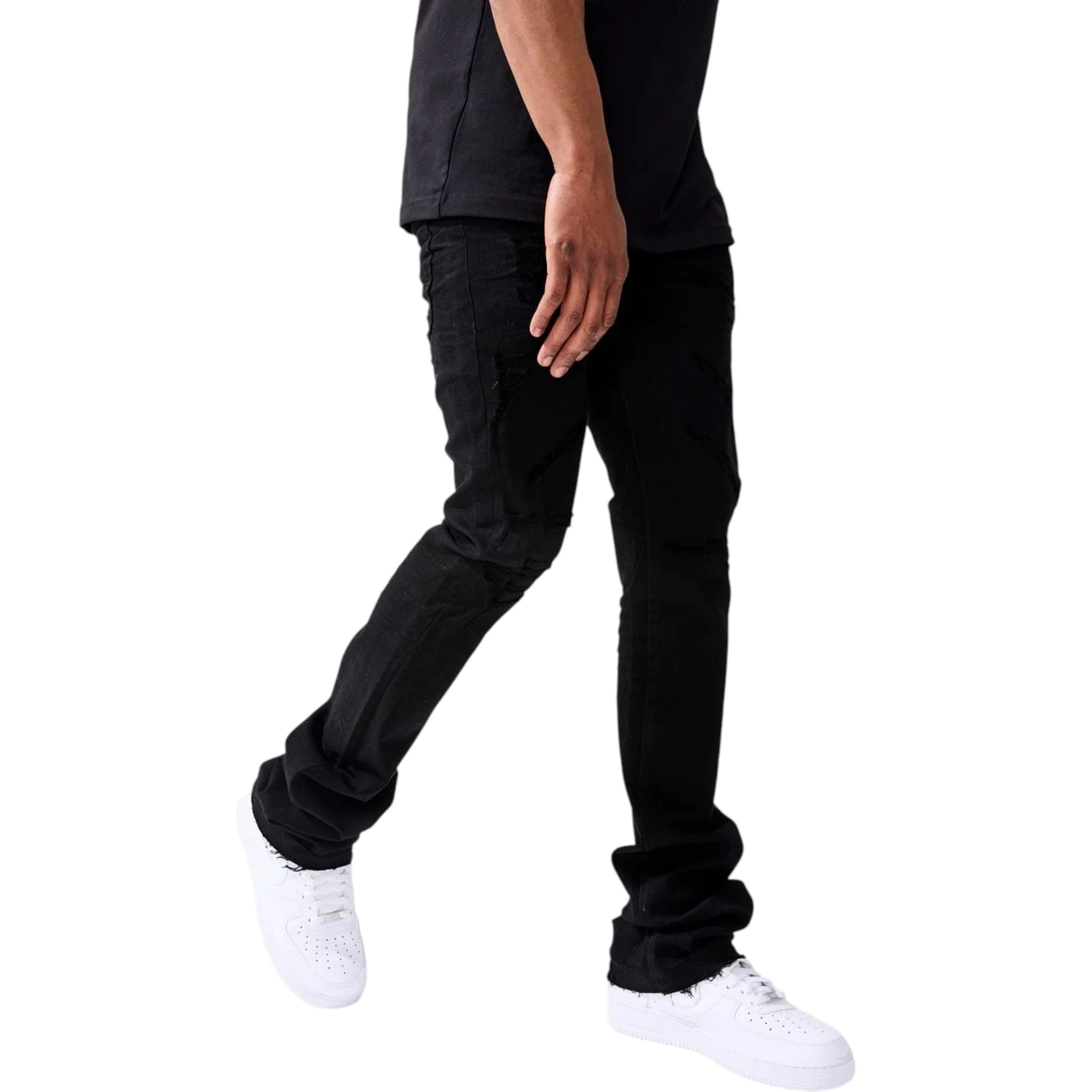 Men's Slim Fit Martin Stacked Denim In Black