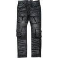 Kids Cargo Utility Pants In Black Sand