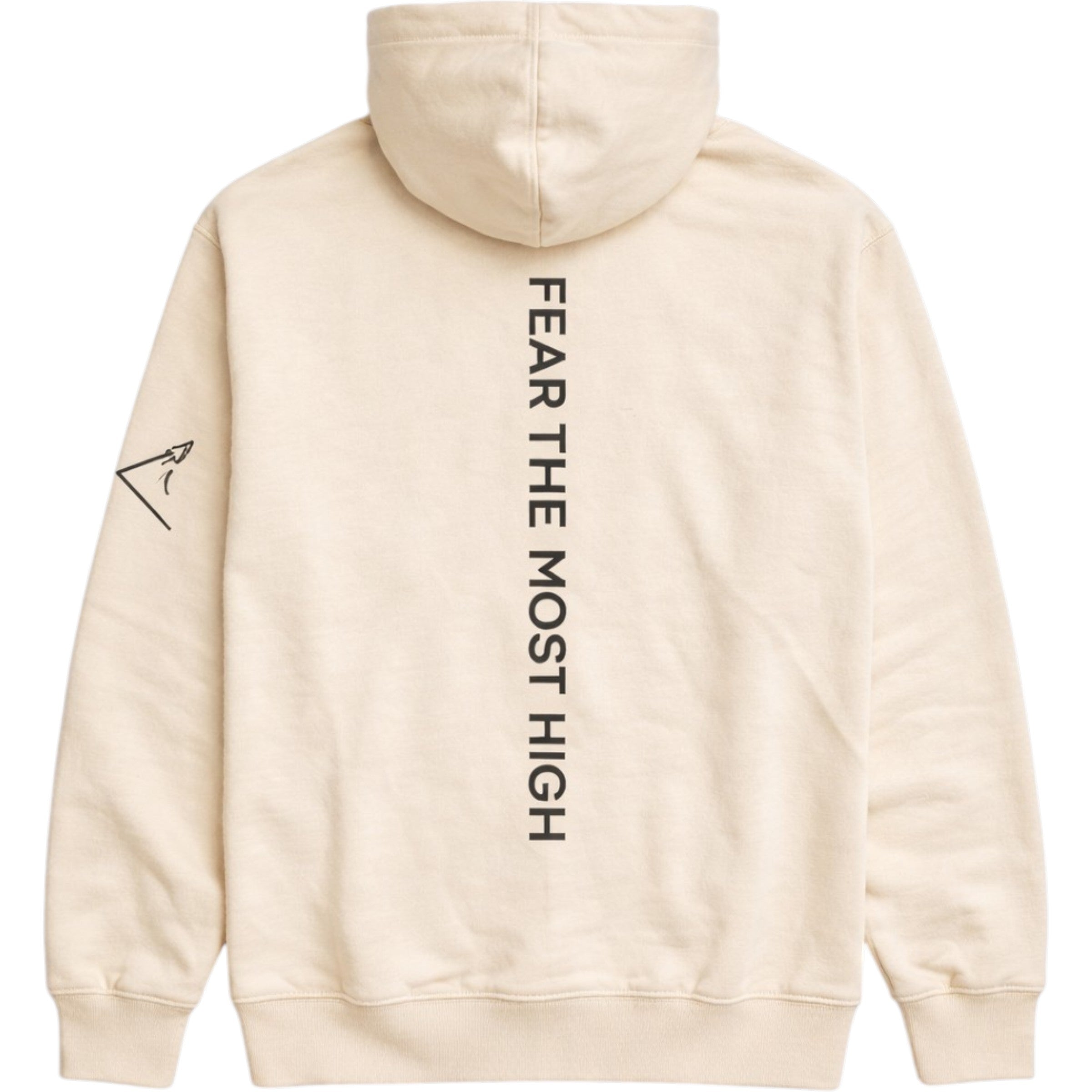 Men's French Terry Pullover Hoodie Built Tough In Cream
