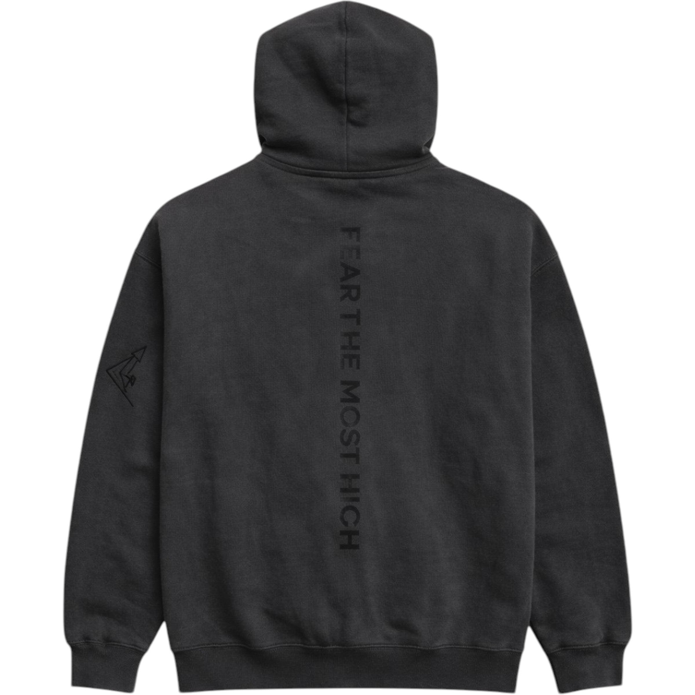 Men's French Terry Pullover Hoodie Built Tough In Charcoal