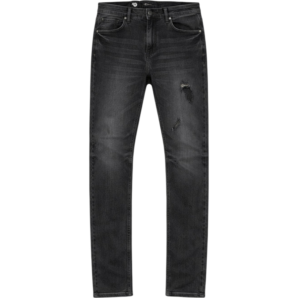 Men's Slim Fit Basic Stretch Denim In Black Ash