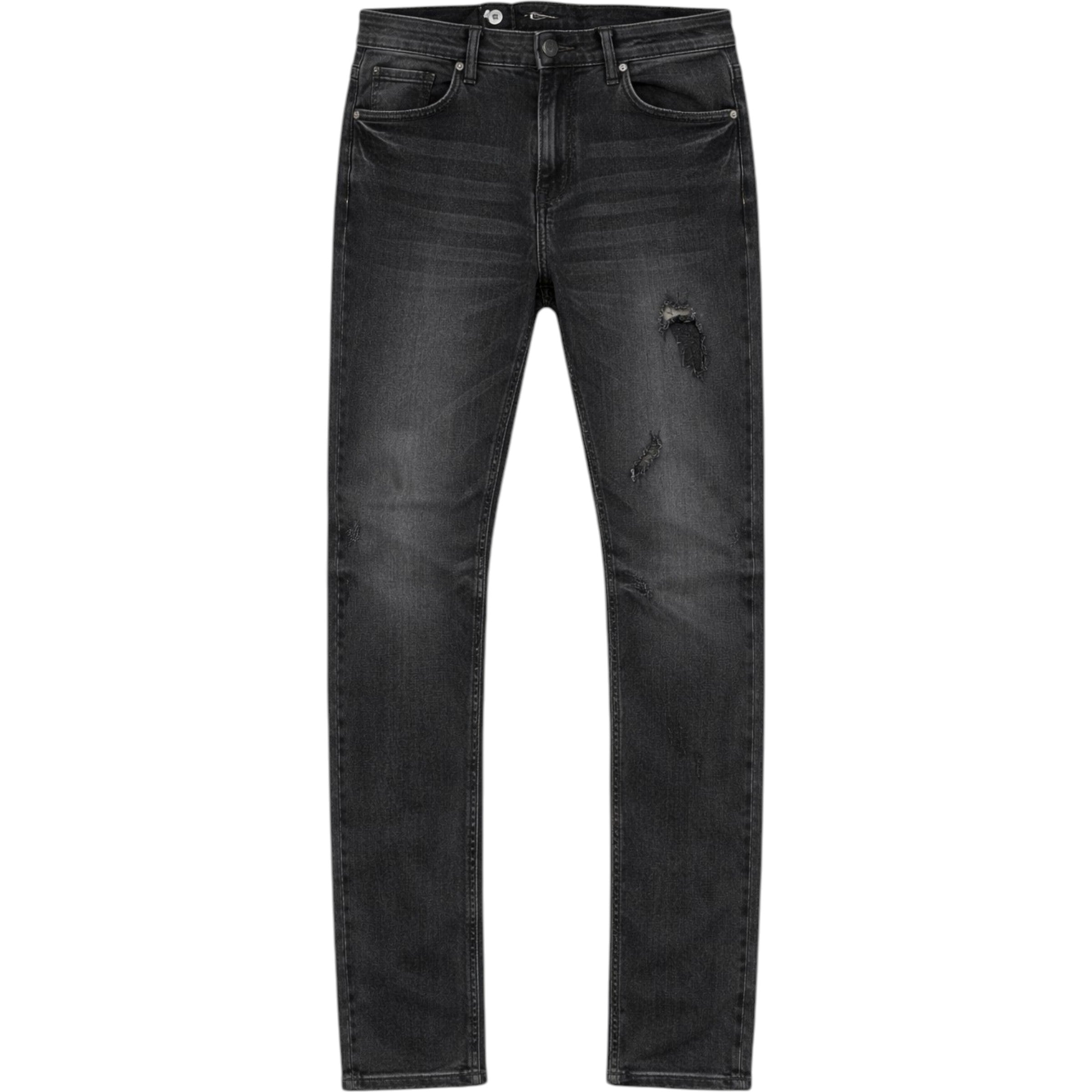 Men's Slim Fit Basic Stretch Denim In Black Ash