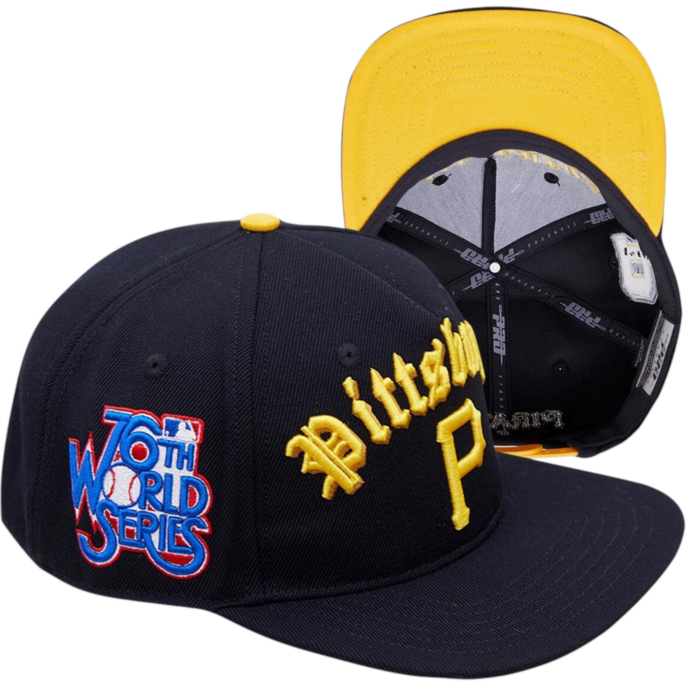 Pittsburgh Pirates Old English Snapback Hat In Black