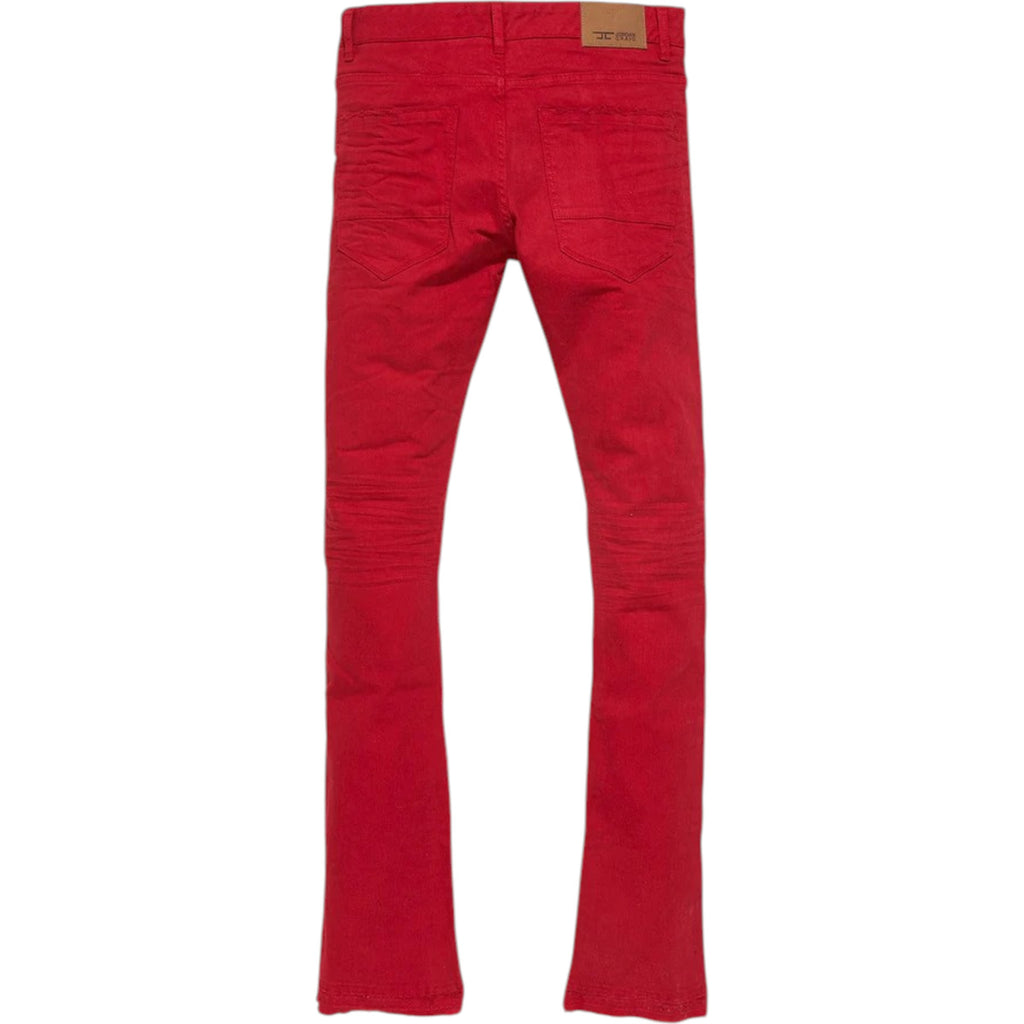 Men's Slim Fit Martin Stacked Pioneer Denim In Red