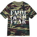 Men's Faith Over Fear Tee In Green Camo