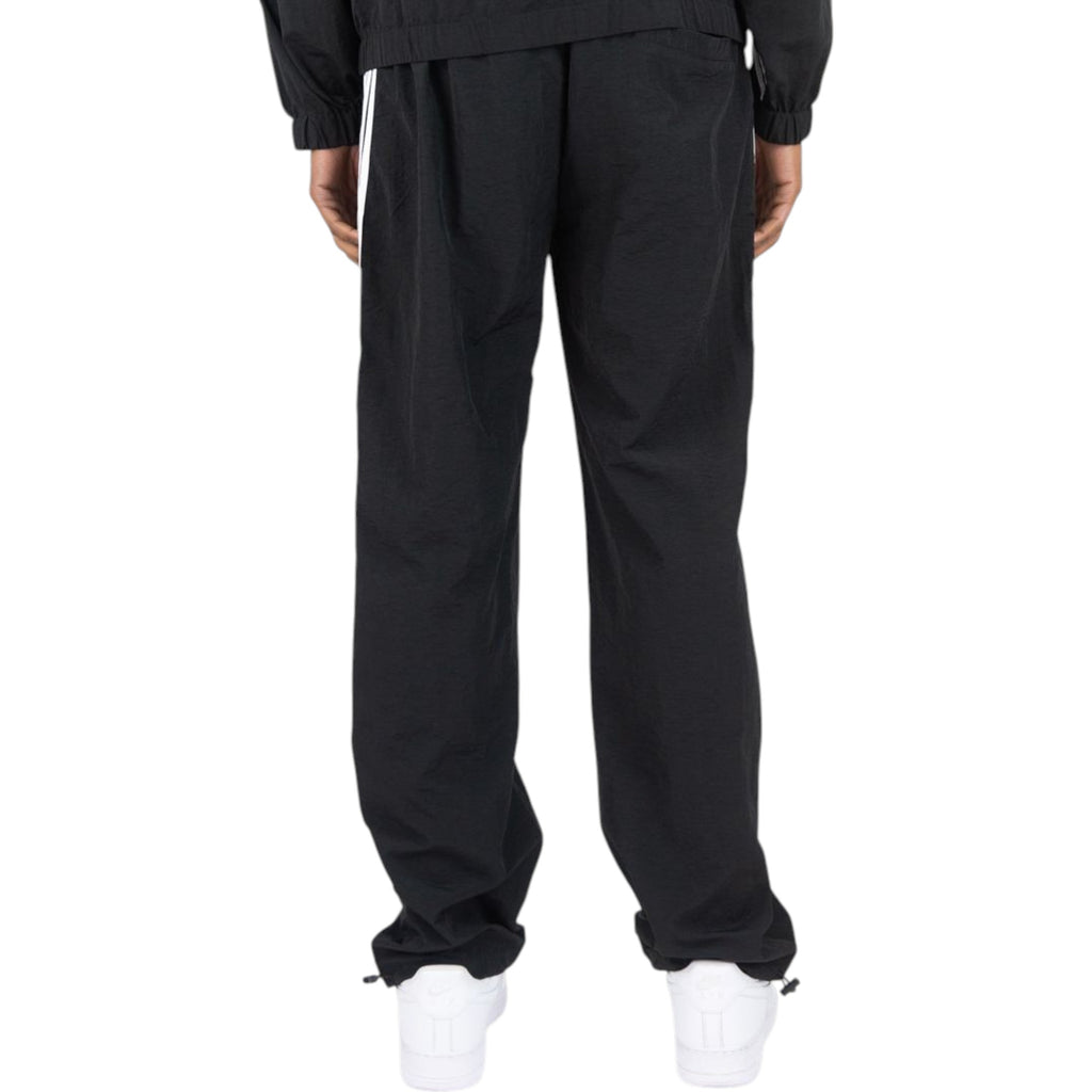 Men's Bent Stripes Nylon Sweatpants In Black