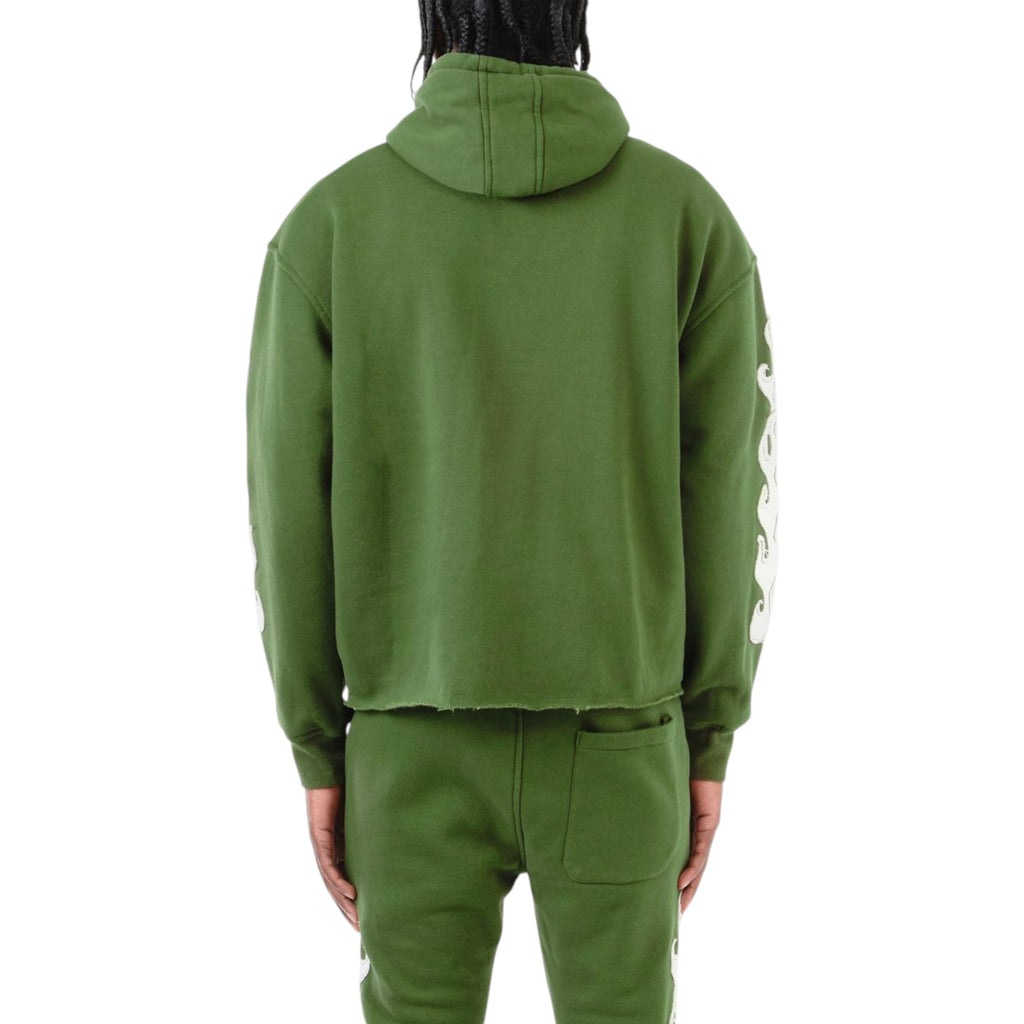 Men's Saint Cropped Hoodie In Olive